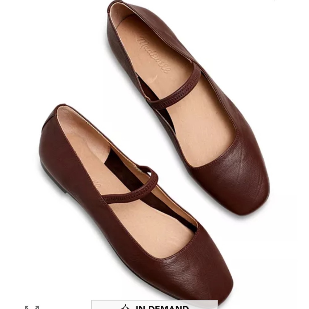 NWT Madewell Greta Ballet Flat in Chocolate Raisin
